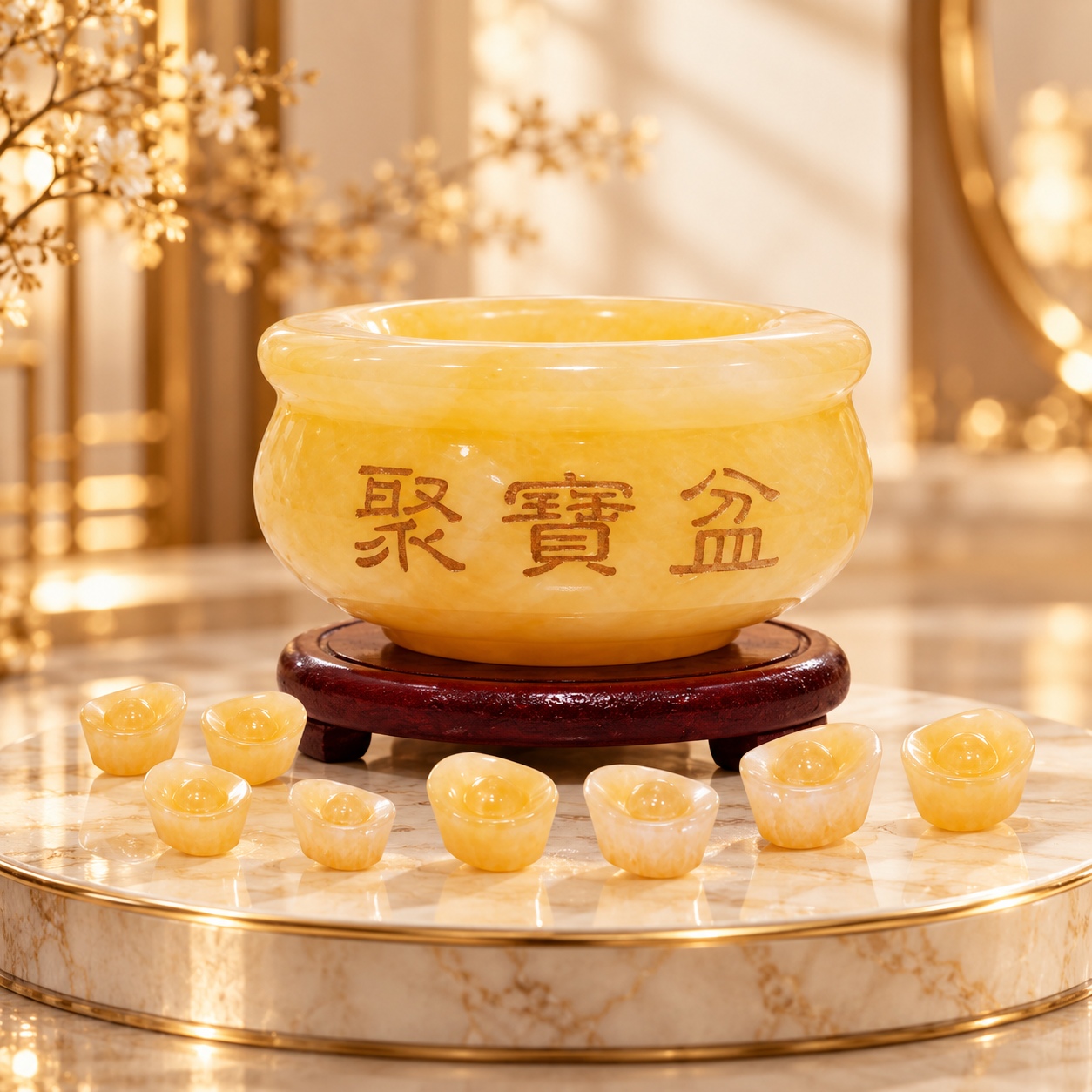 黄玉聚宝盆
